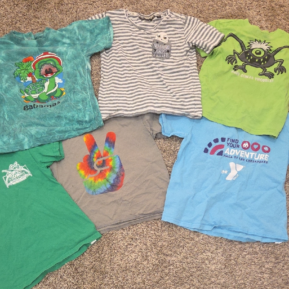 Graphic Tee Bundle Of 6 Short Sleeve Tshirts.